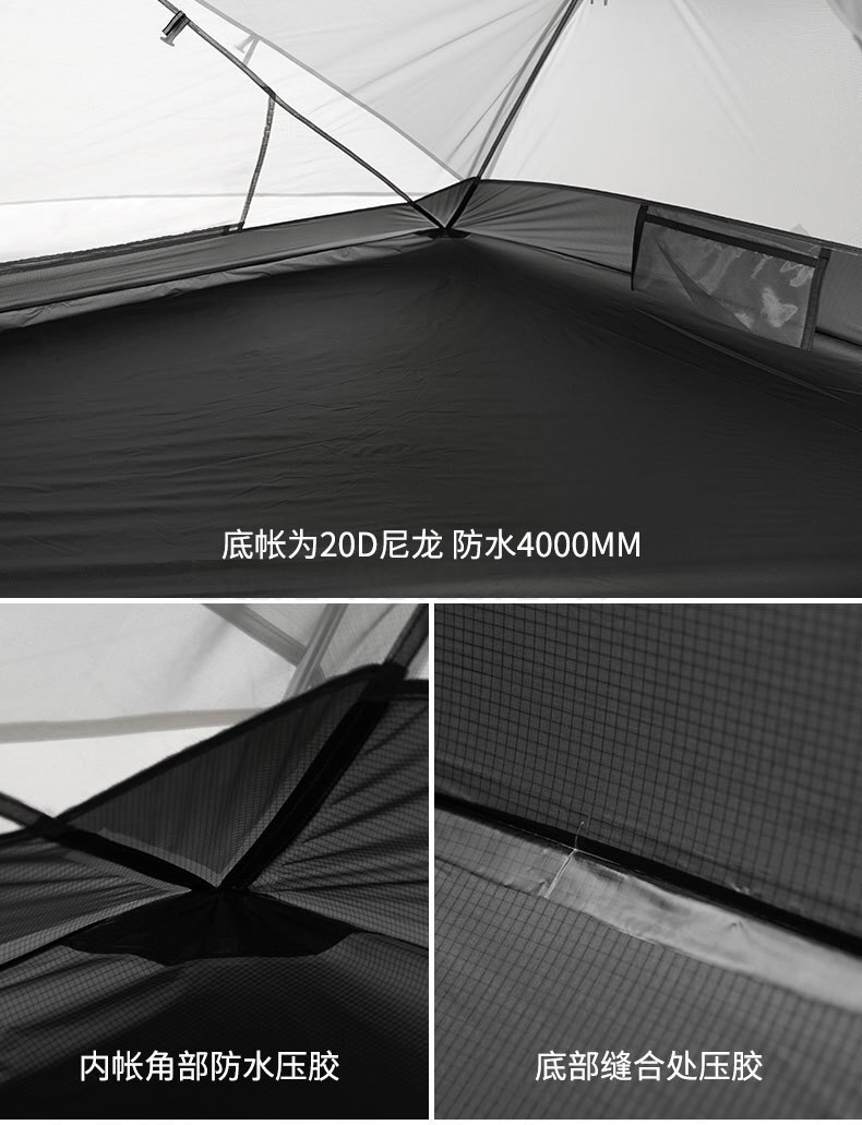 Cheap Goat Tents Mongar Camping Tent 2 Persons Ultralight 20D Nylon Aluminum Alloy Pole Double Layer Outdoor Hiking Tent NH17T007 M Tents 